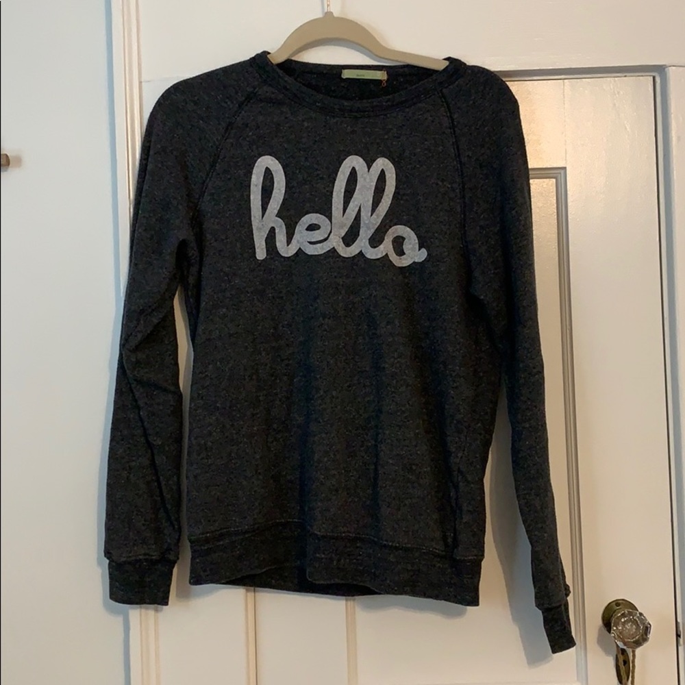 hello graphic sweatshirt